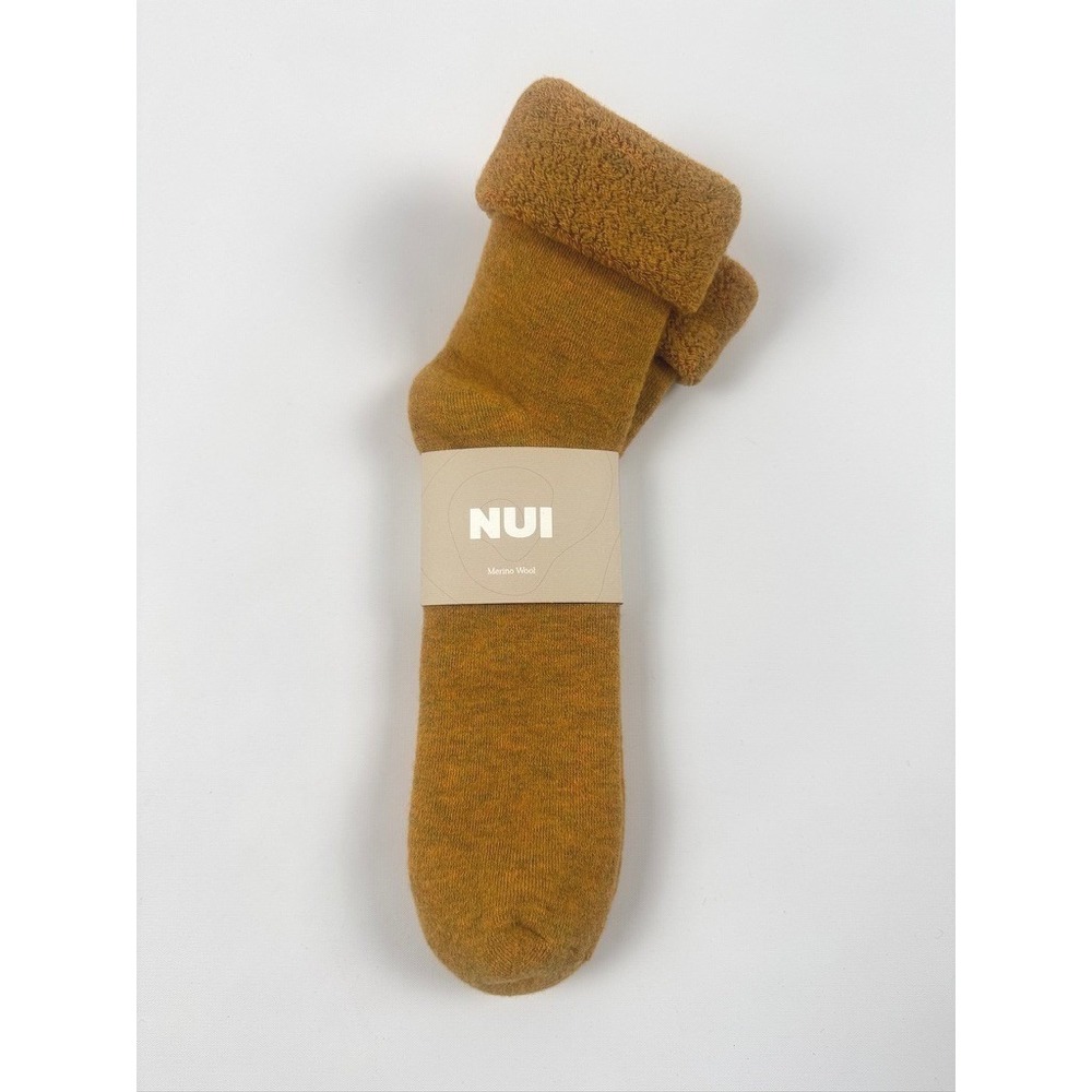Nui Organics Lounge Socks Ochre Adult Medium